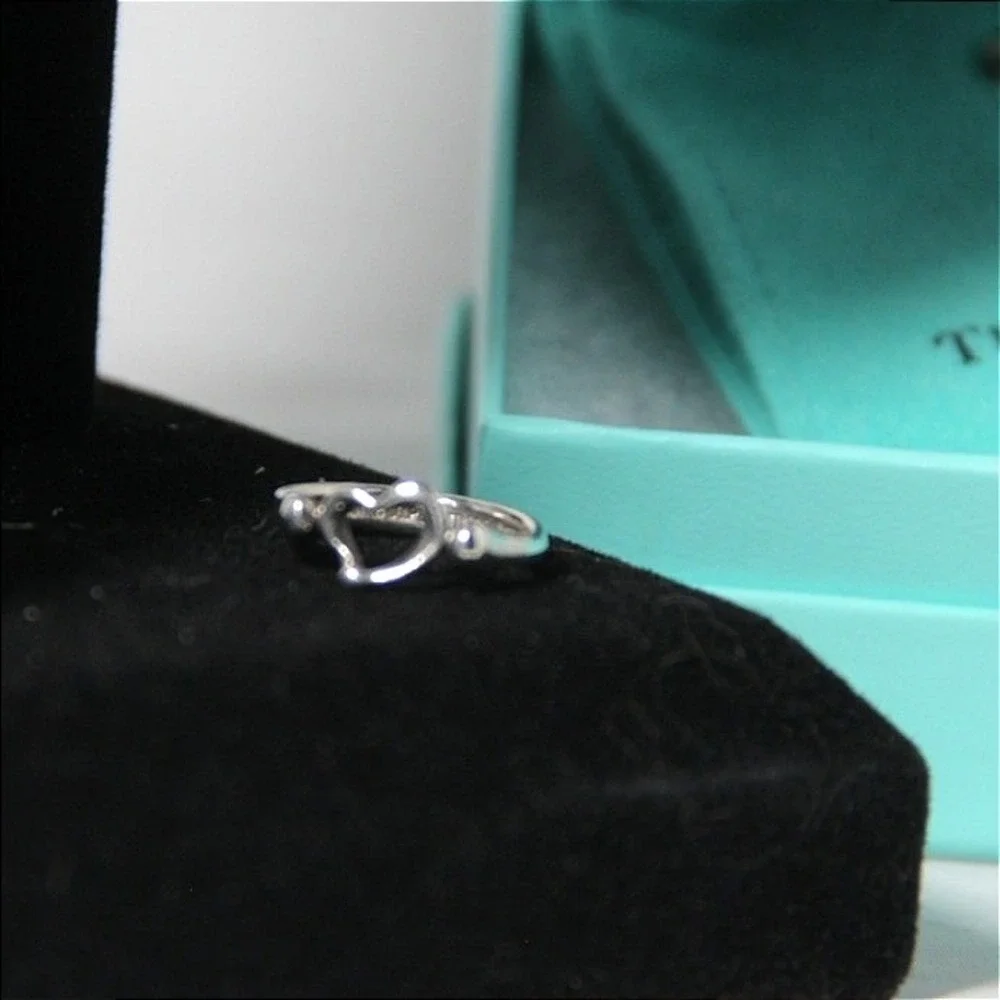 Tiffany & Co Elsa Peretti Open Heart Ring Sterling Silver 925 Size‎ 6.25 Spain